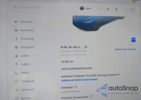 2024 Tesla Model 3 Long Range Dual Motor All-Wheel Drive from USA, damaged, VIN 5YJ3E1EB4RF830476
